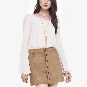 Suede Camel Skirt